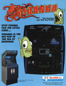 Piranha (older) Arcade Game Cover